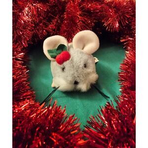 Vintage 1999 Commonwealth Mouse Pull String Vibrating Christmas Toy (Gg227)